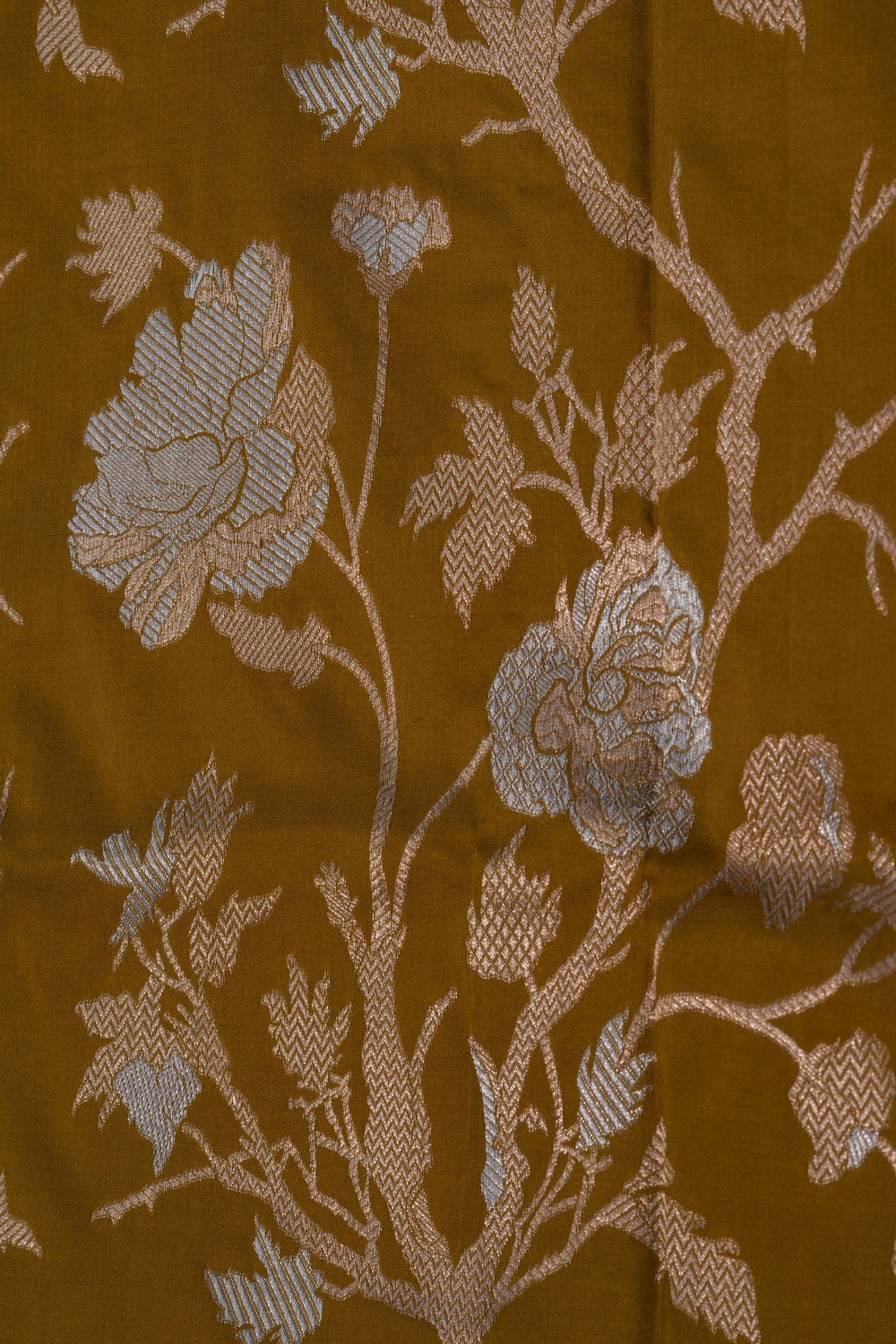 Image of Banarasi Silk Fenugreek Green Saree