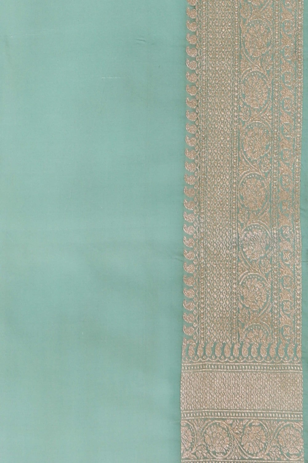 Image of Banarasi Brocade Silk Turquoise Blue Saree