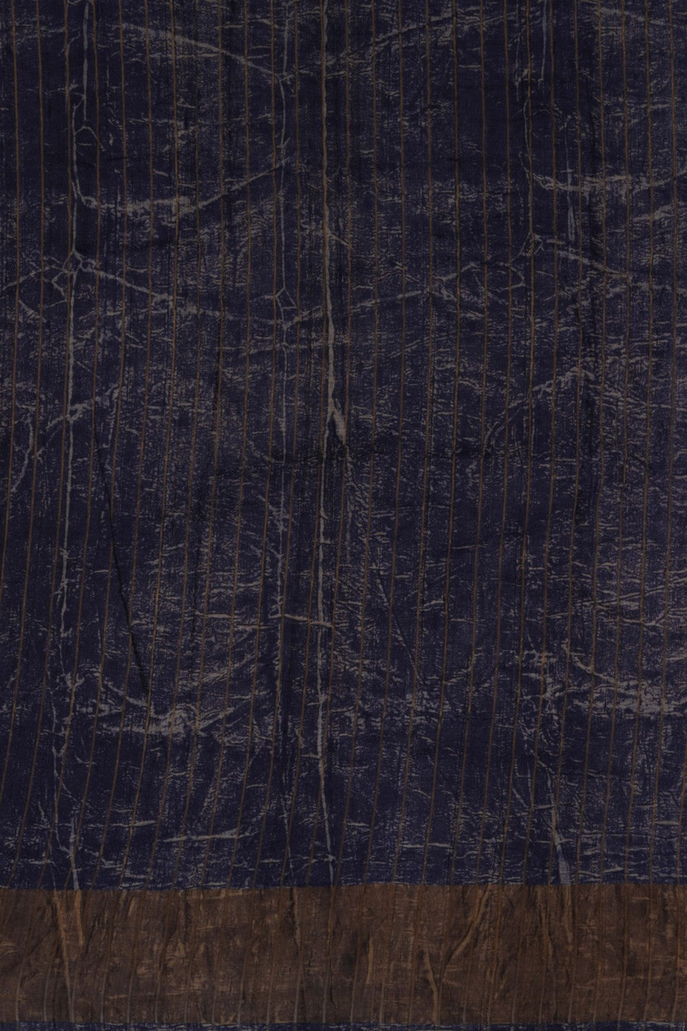 Image of Navy Blue Oranic Printed Saree