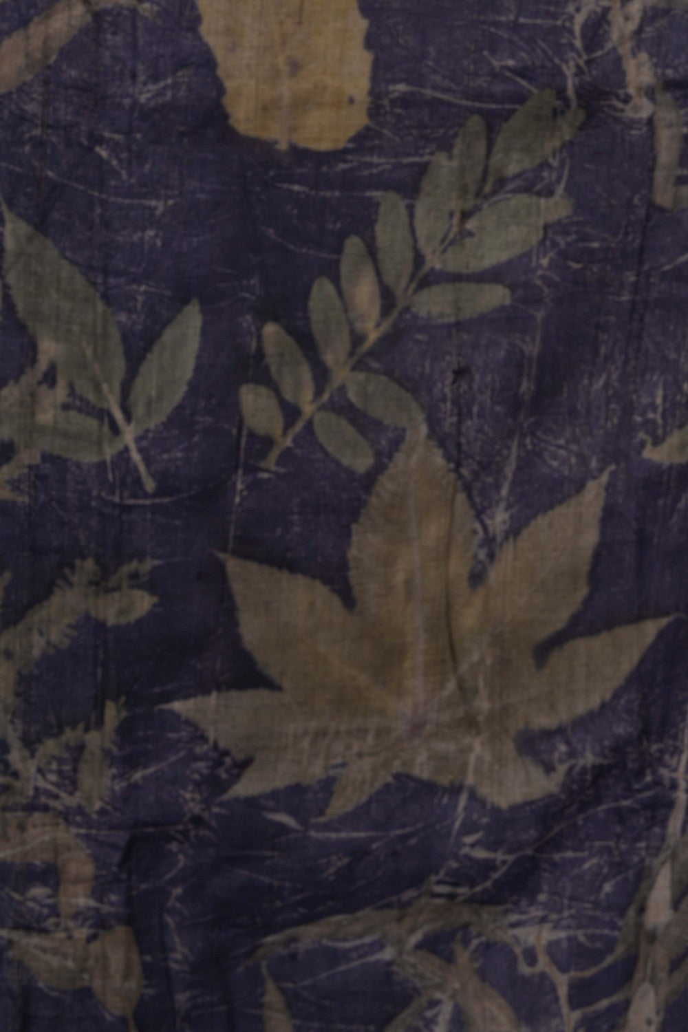 Image of Navy Blue Oranic Printed Saree