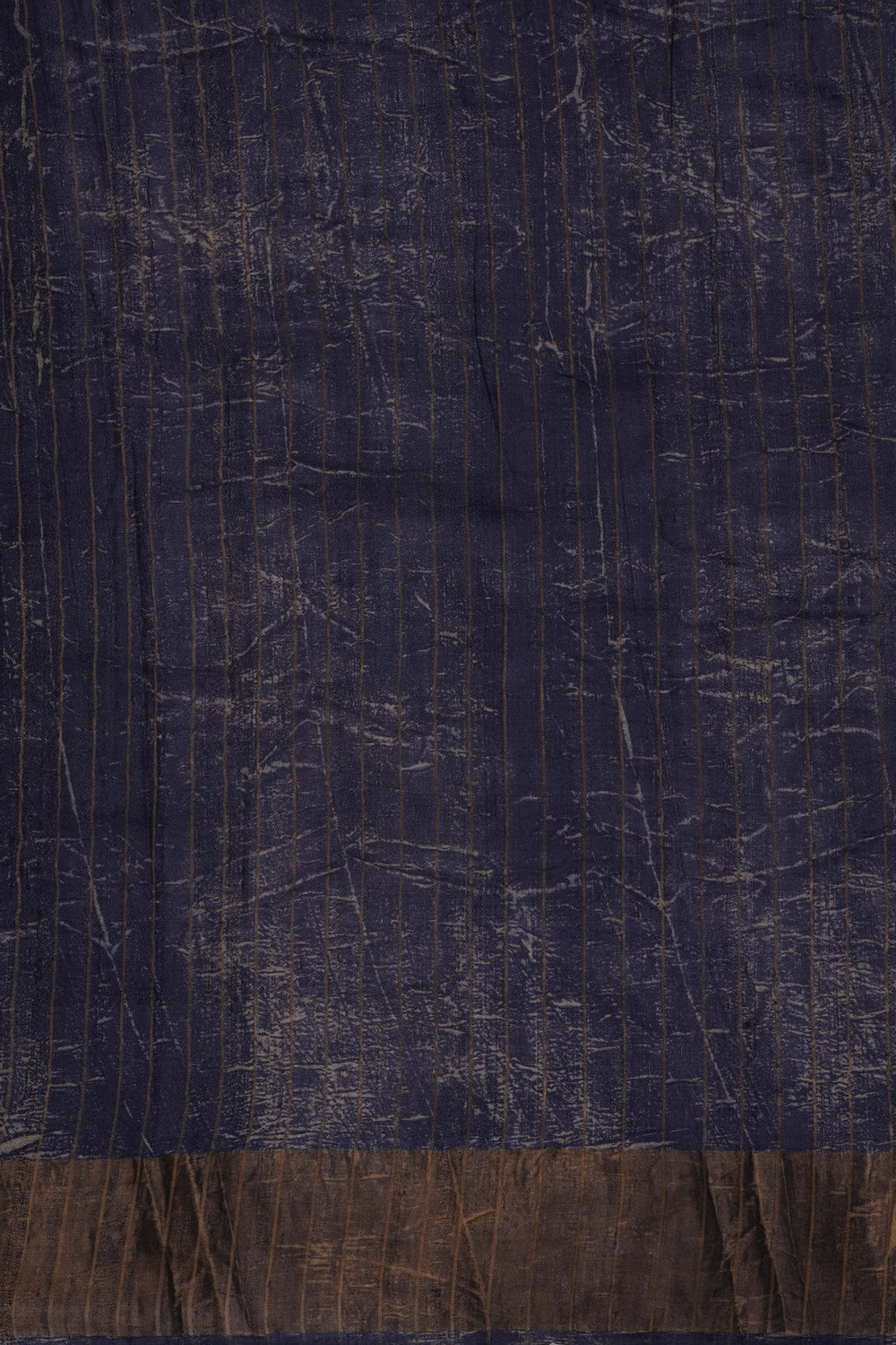 Image of Navy Blue Oranic Printed Saree