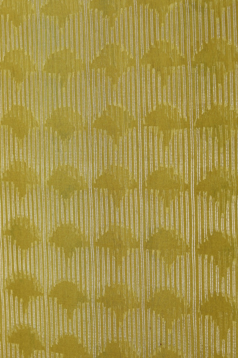 Kora Silk Brocade Yellow Saree