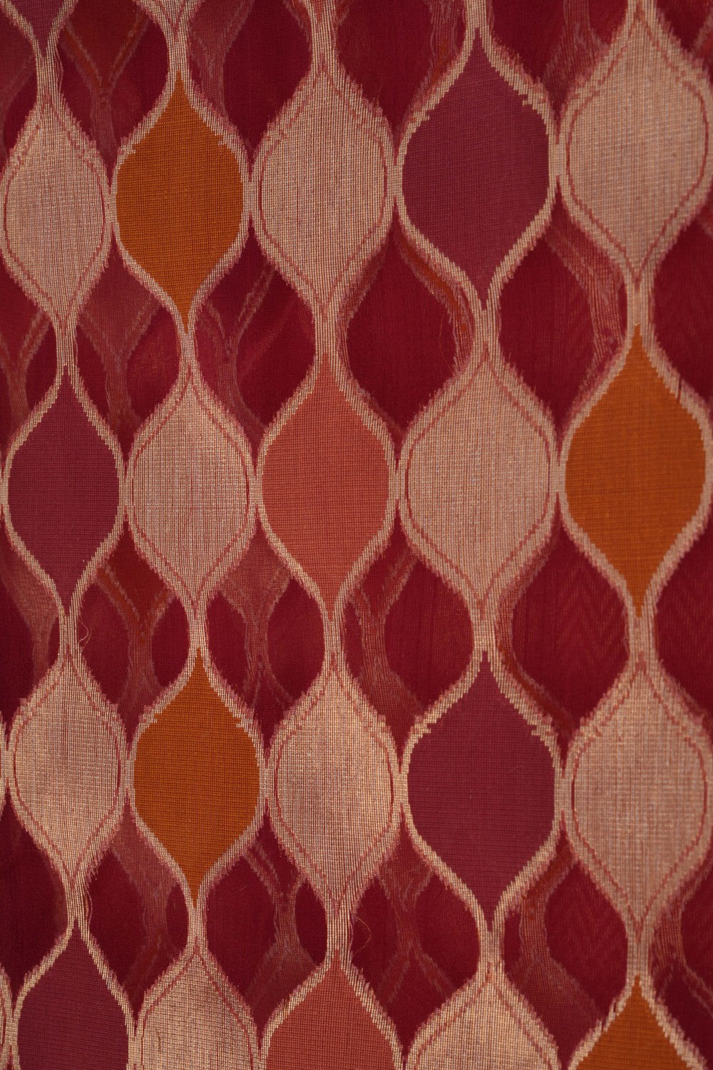 Kora Silk Brocade Red Saree