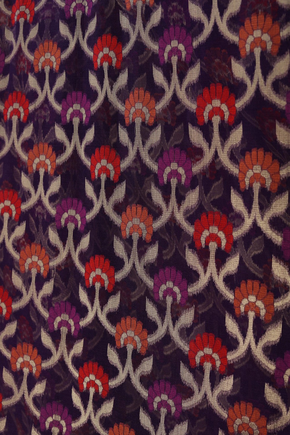 Kora Silk Brocade Purple Saree