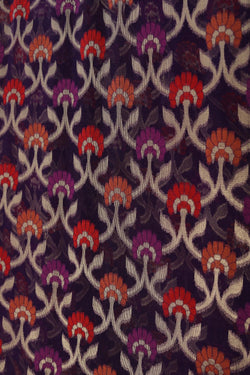 Image of Kora Silk Brocade Purple Saree