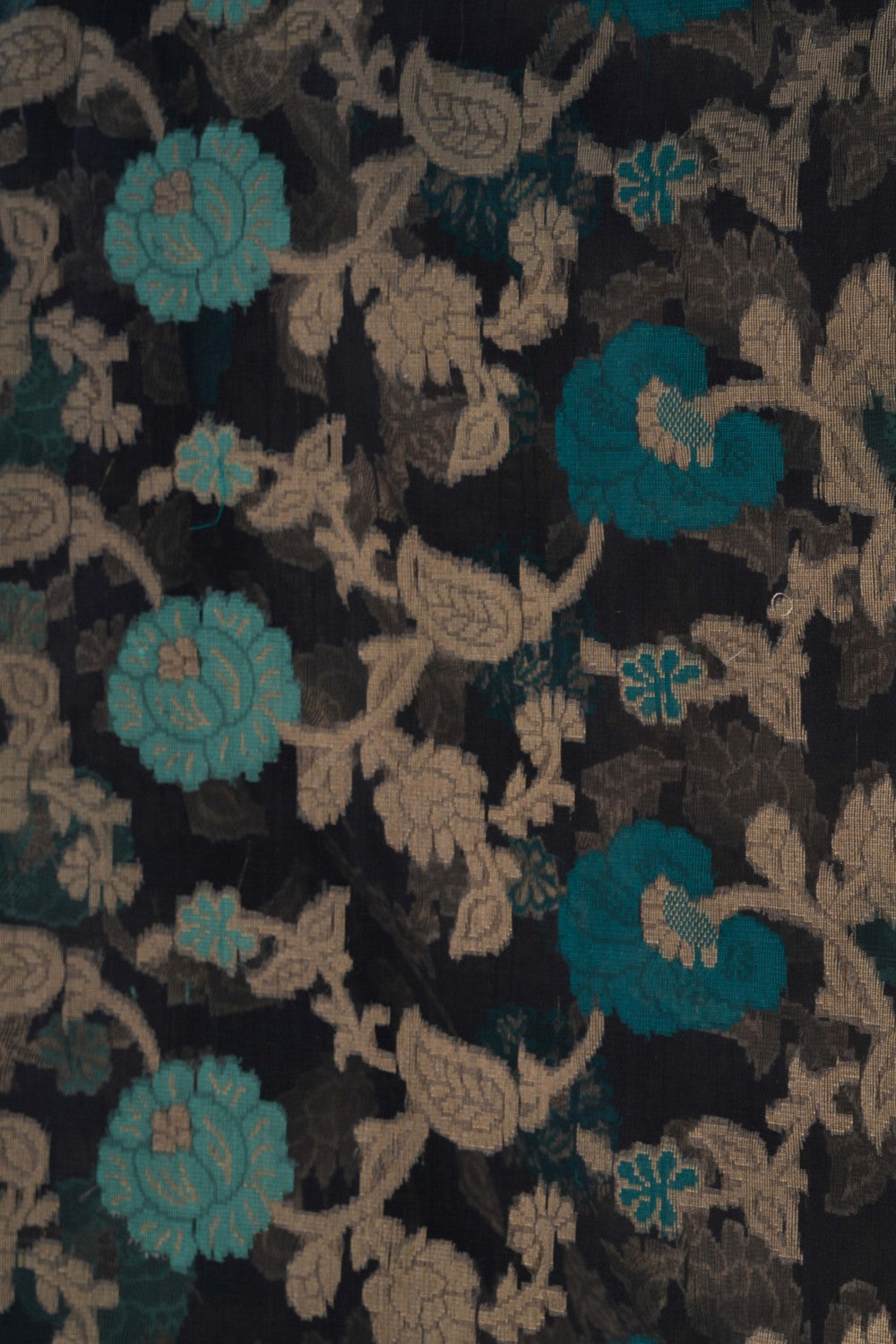Kora Silk Brocade Grey Saree
