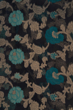 Image of Kora Silk Brocade Grey Saree