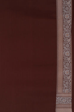 Image of Kora Silk Brocade Brown Saree