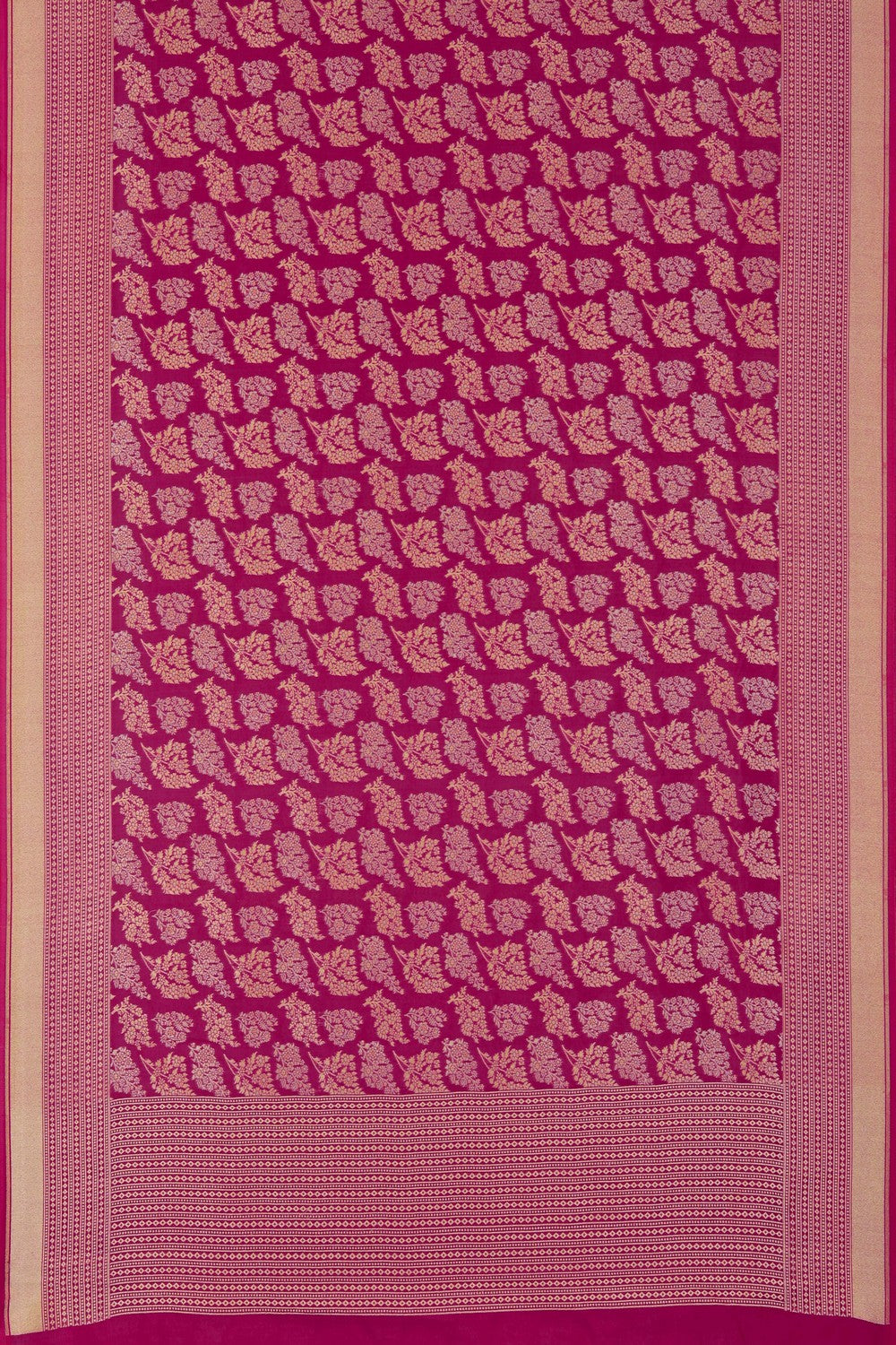 Kora Silk Brocade Pink Saree