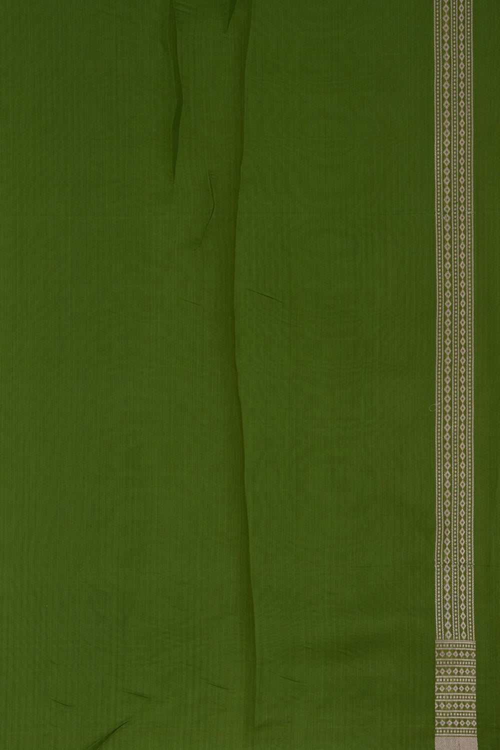 Kora Silk Brocade Green Saree