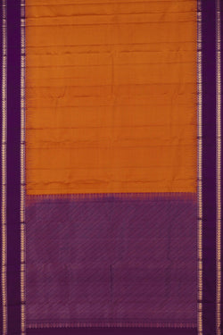 Image of Mustard South Silk Kattam Saree
