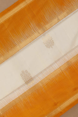 Image of Off White South Silk Saree