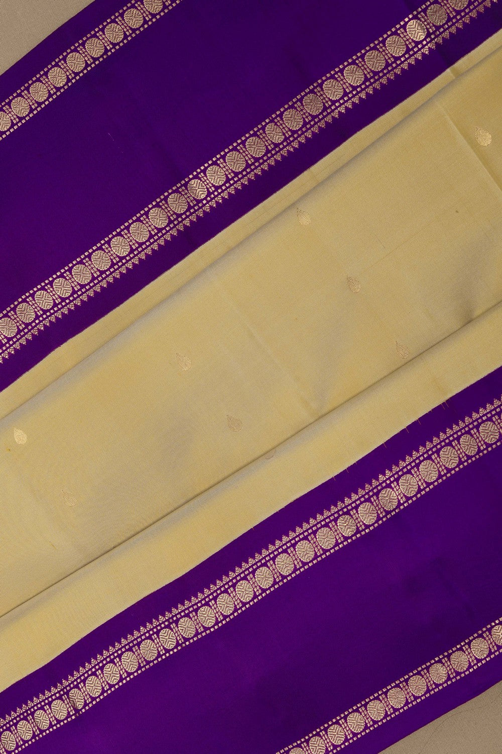 Ivory Off White South Silk Saree