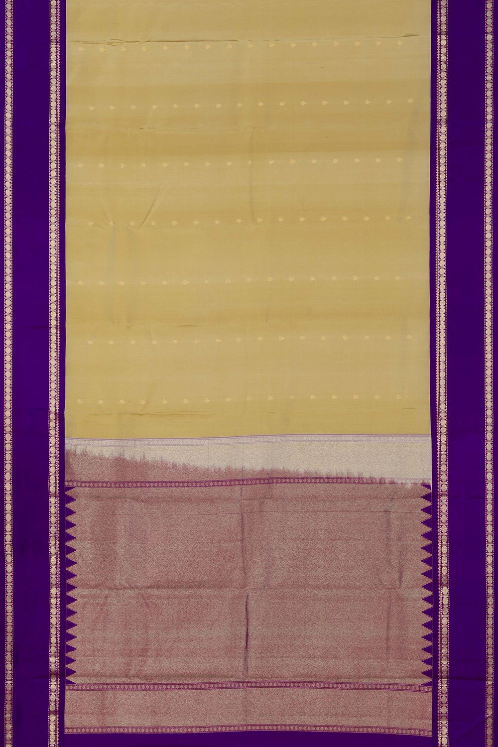 Ivory Off White South Silk Saree