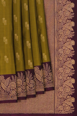 Image of Moss Green South Silk Saree