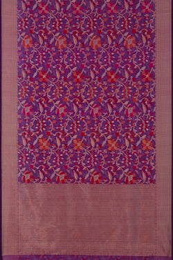 Image of Kora Silk Brocade Purple Saree