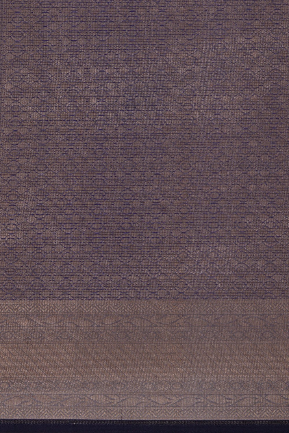 Kora Silk Brocade Indigo Blue Saree