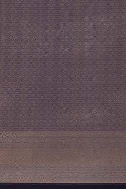 Image of Kora Silk Brocade Indigo Blue Saree