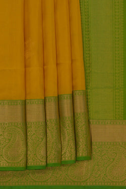 Image of Yellow South Silk Saree