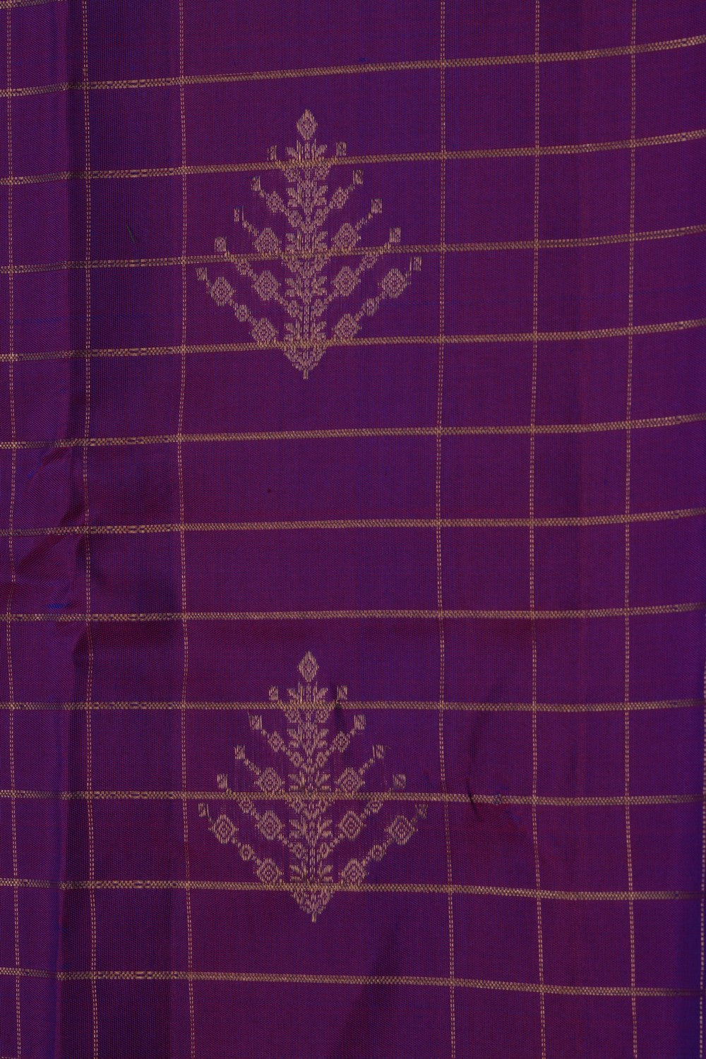 Purple South Silk Kattam Saree