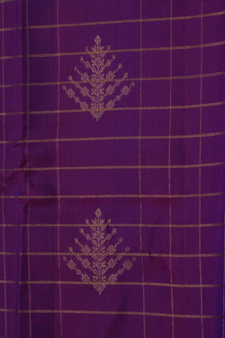 Image of Purple South Silk Kattam Saree