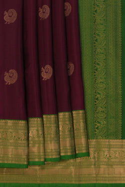 Image of Maroon South Silk Saree