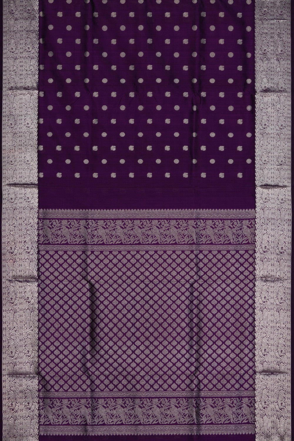 Image of Venkatagiri Silk Purple Saree