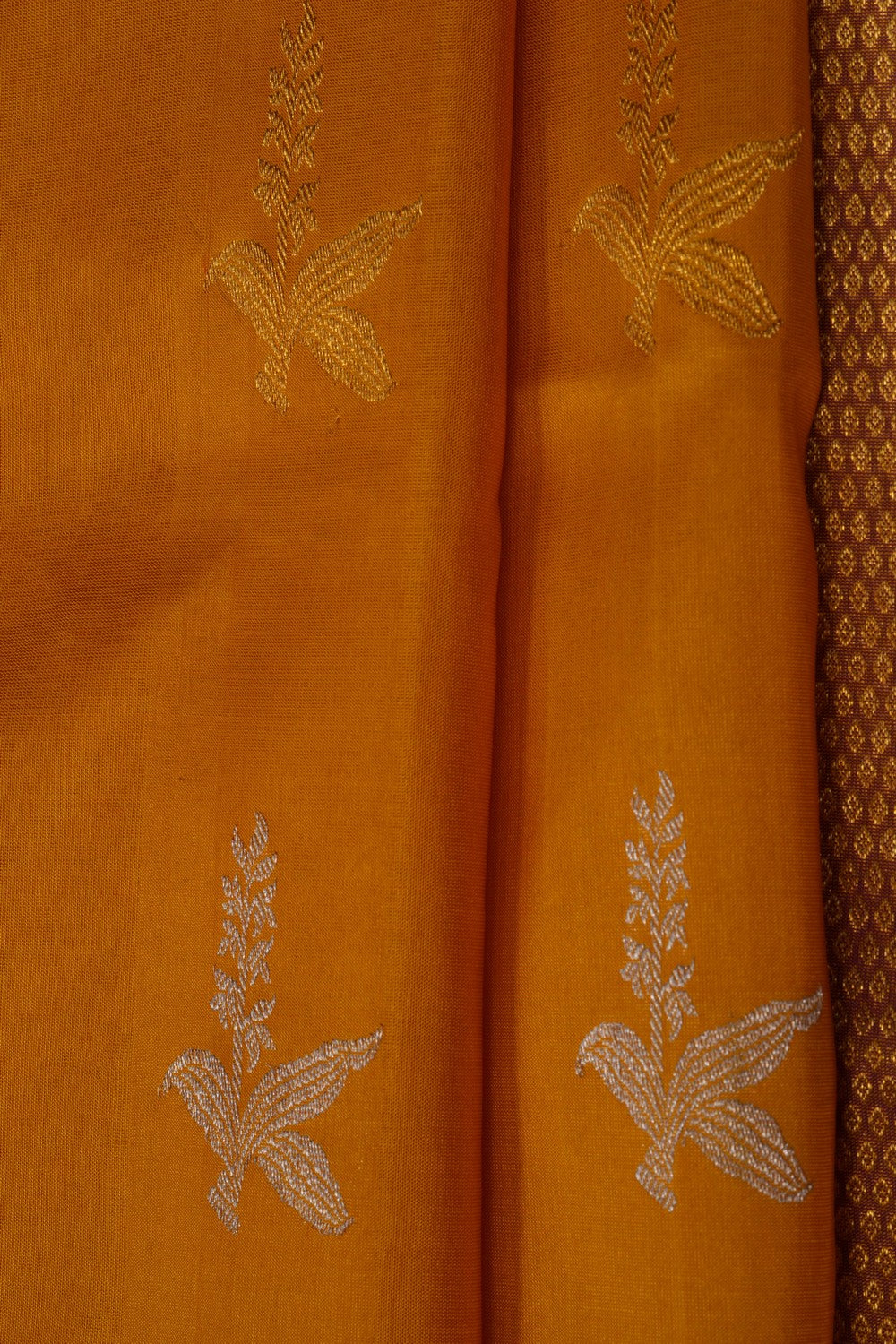 Image of Venkatagiri Silk Yellow Saree
