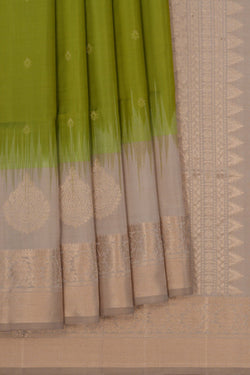 Image of South Silk Vibrant Green Saree