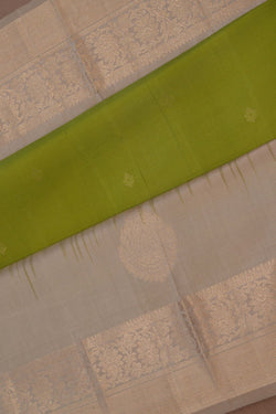 Image of South Silk Vibrant Green Saree