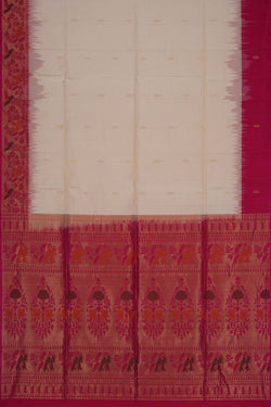 Image of South Silk Off White Saree