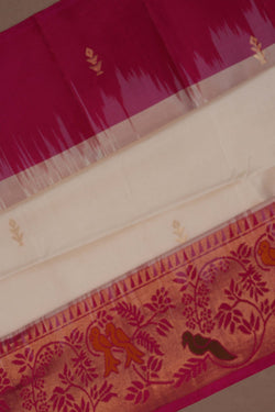 Image of South Silk Off White Saree