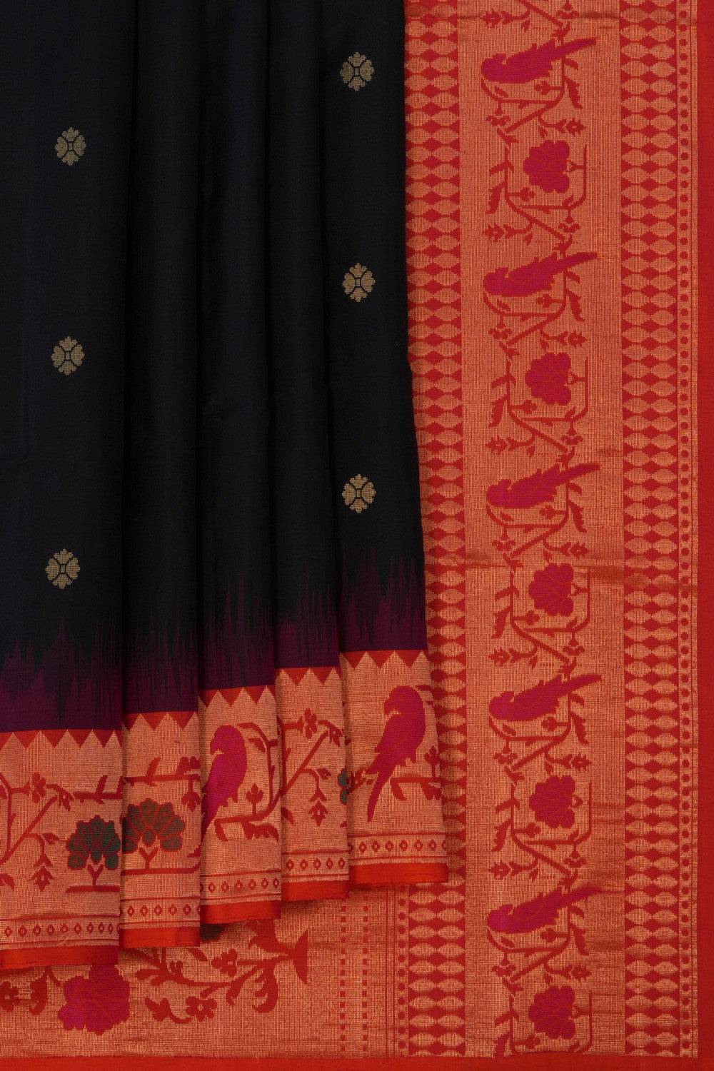 Image of South Silk Black Saree