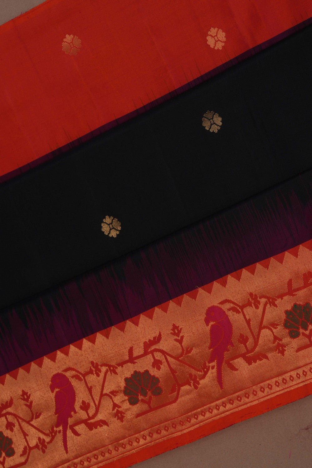 South Silk Black Saree