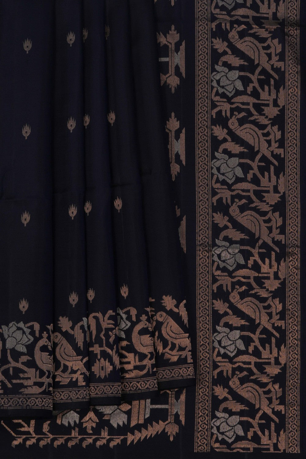 Image of South Silk Navy Blue Saree