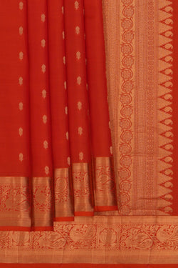 Image of South Silk Orange Saree