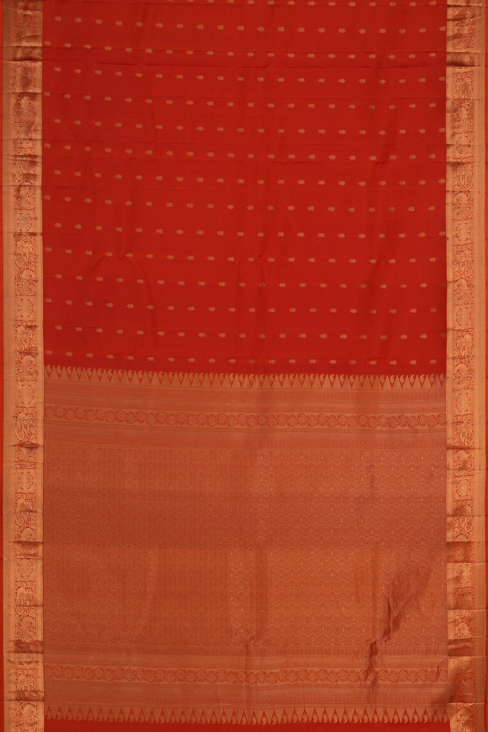 South Silk Orange Saree