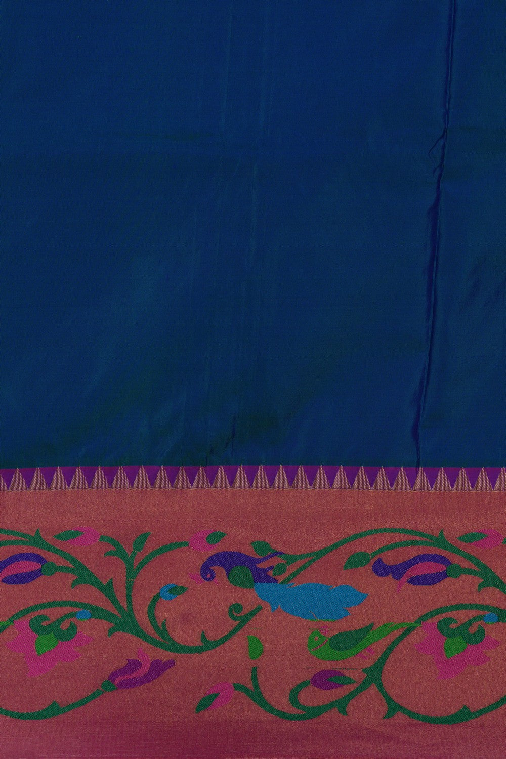 Image of Narayanpet Pure Silk Blue Saree