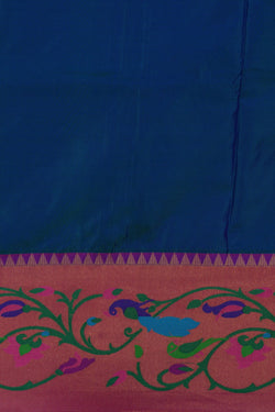 Image of Narayanpet Pure Silk Blue Saree