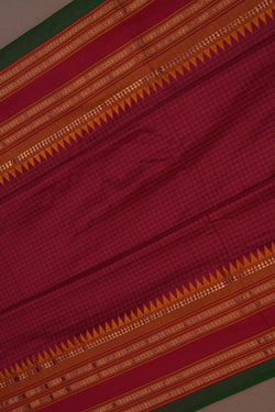 Image of Narayanpet Pure Silk Pink Saree