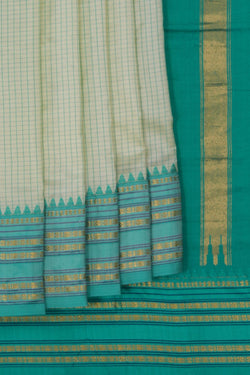 Image of Narayanpet Pure Silk Sea Green Saree
