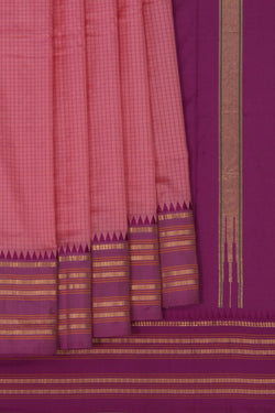 Image of Narayanpet Pure Silk Pink Saree