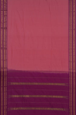 Image of Narayanpet Pure Silk Pink Saree