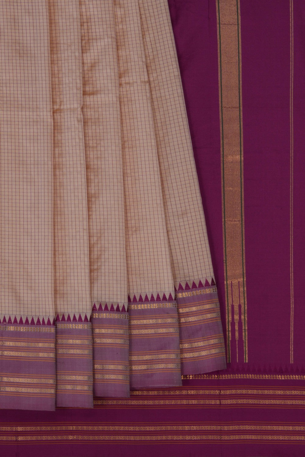 Narayanpet Pure Silk Beige Saree