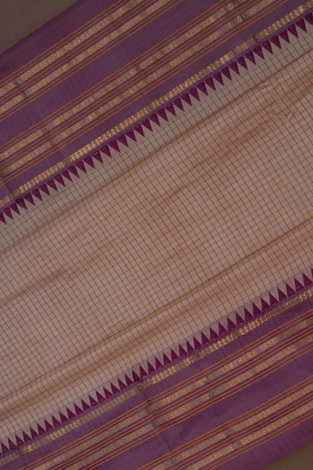 Narayanpet Pure Silk Beige Saree