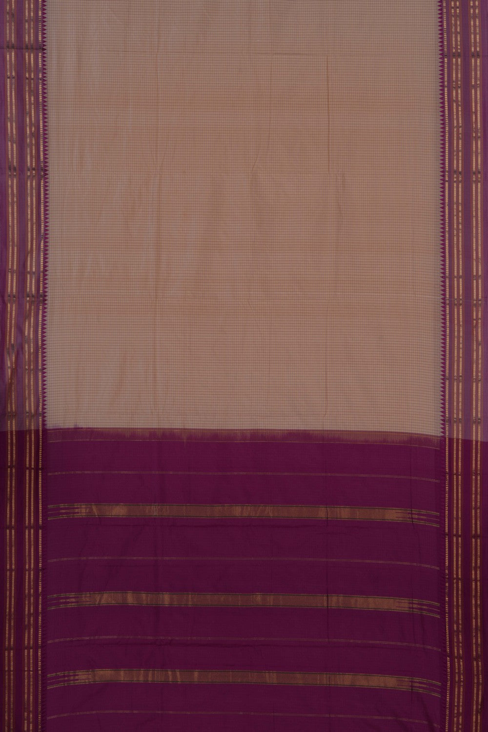 Narayanpet Pure Silk Beige Saree