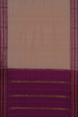 Image of Narayanpet Pure Silk Beige Saree