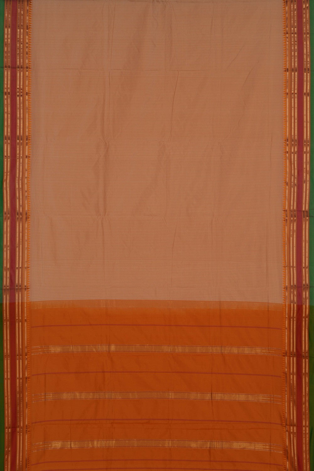 Image of Narayanpet Pure Silk Beige Saree