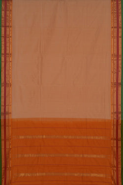 Image of Narayanpet Pure Silk Beige Saree