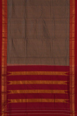 Image of Narayanpet Pure Silk Grey Saree
